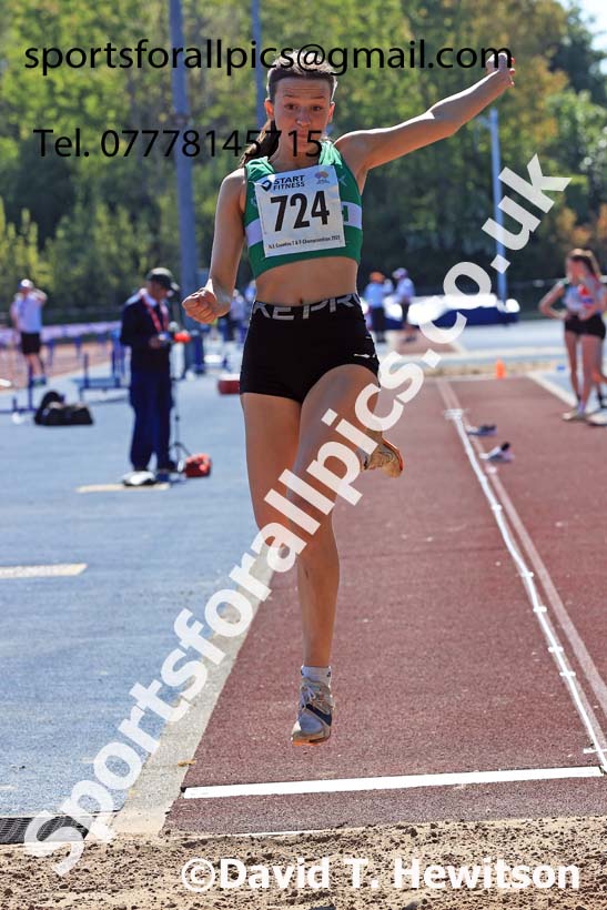 Womens long jump, 2025 North Eastern Track and Field Champs., Shildon, County Durham. Photo: David T. Hewitson/Sports for All Pics